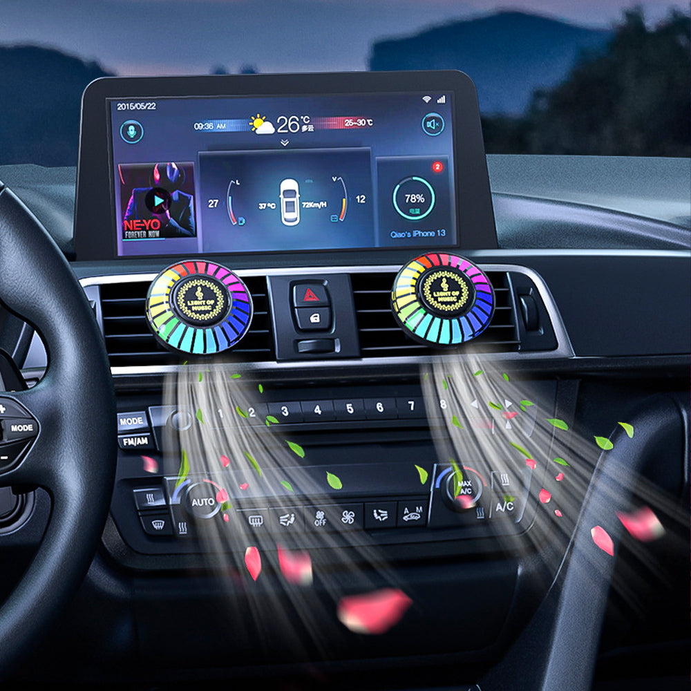 Auto RGB Neon El Interior Lights Music Rhythm Flash Lamp Sticker