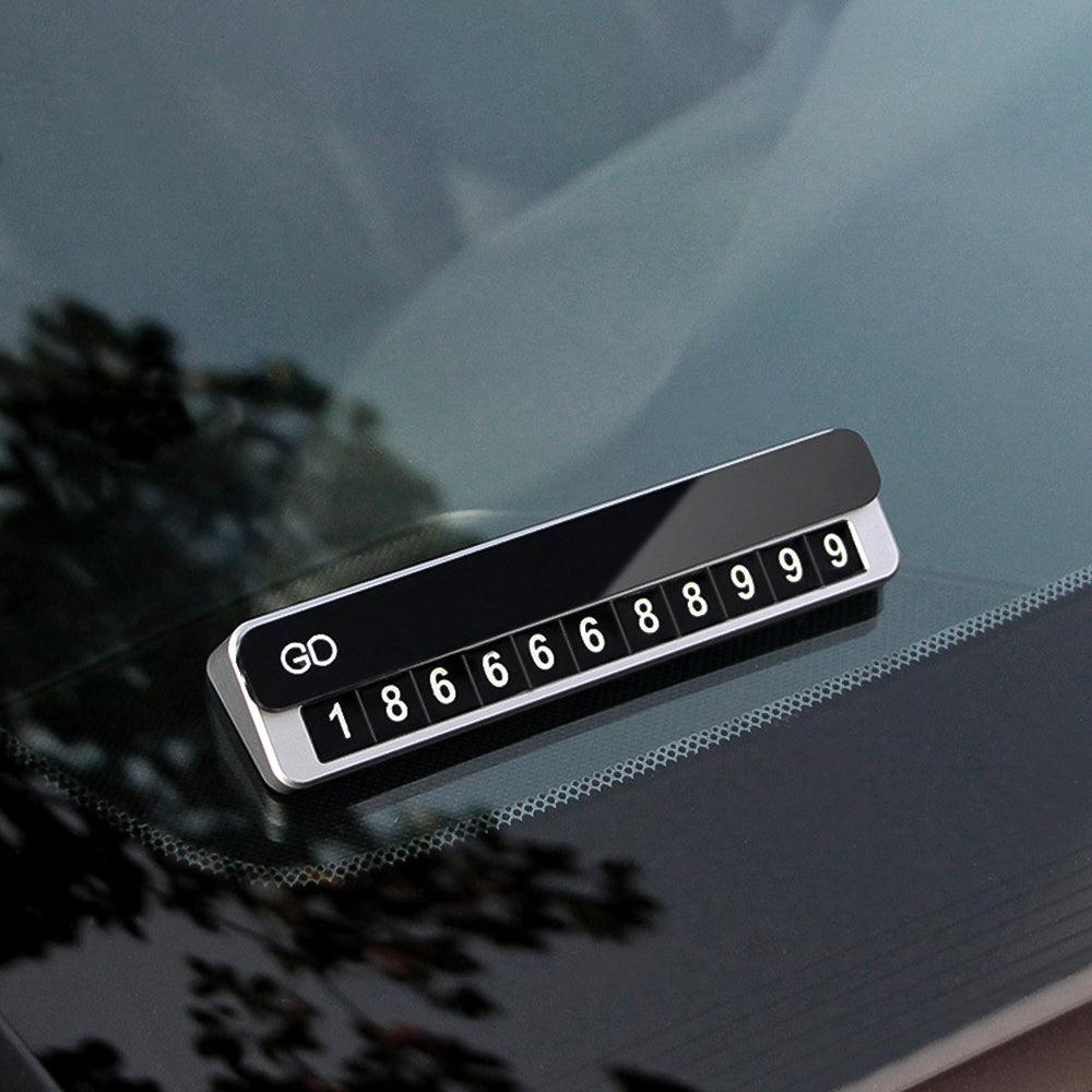Metal Car Temporary Parking Card Telephone Number Holder