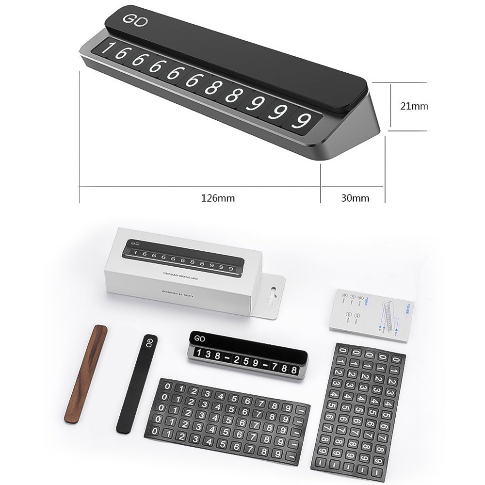 Metal Car Temporary Parking Card Telephone Number Holder