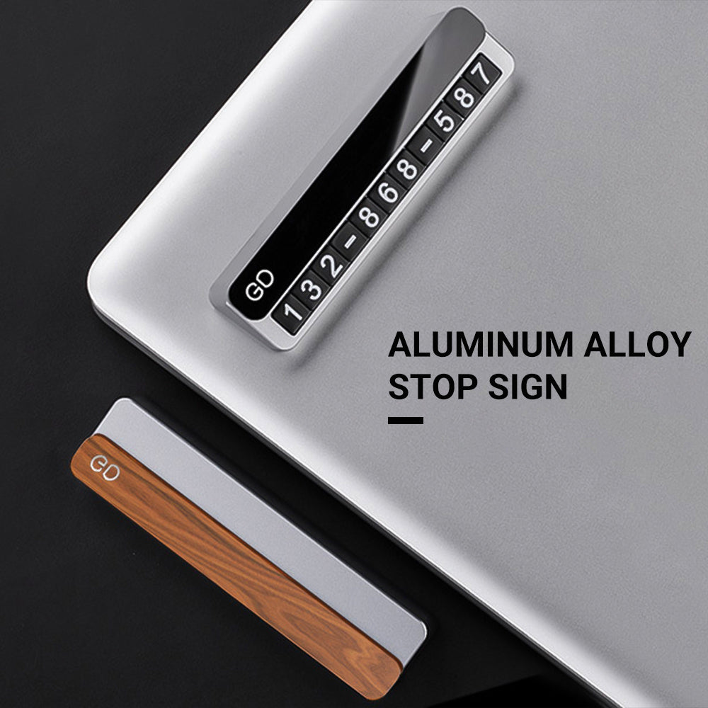 Metal Car Temporary Parking Card Telephone Number Holder
