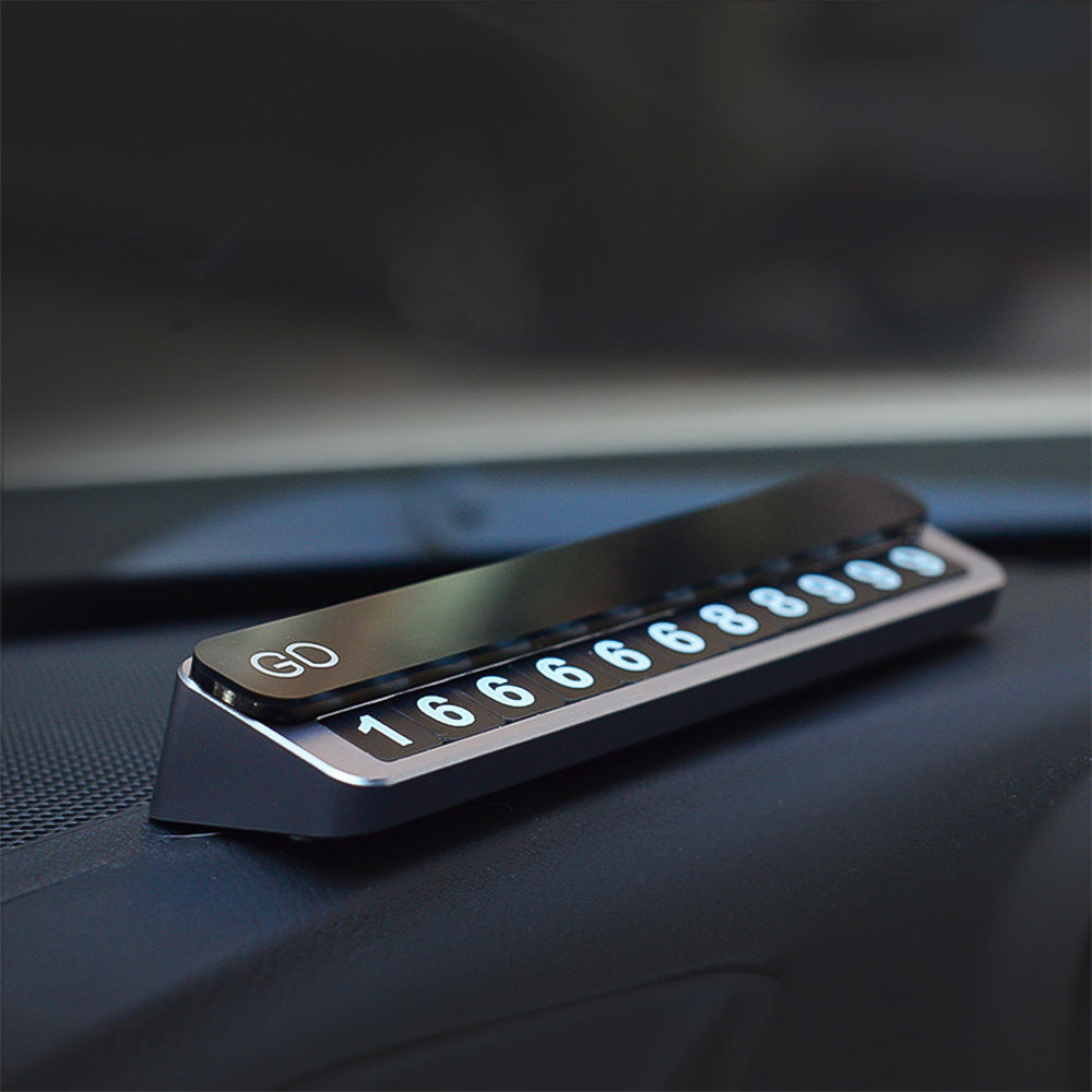 Metal Car Temporary Parking Card Telephone Number Holder