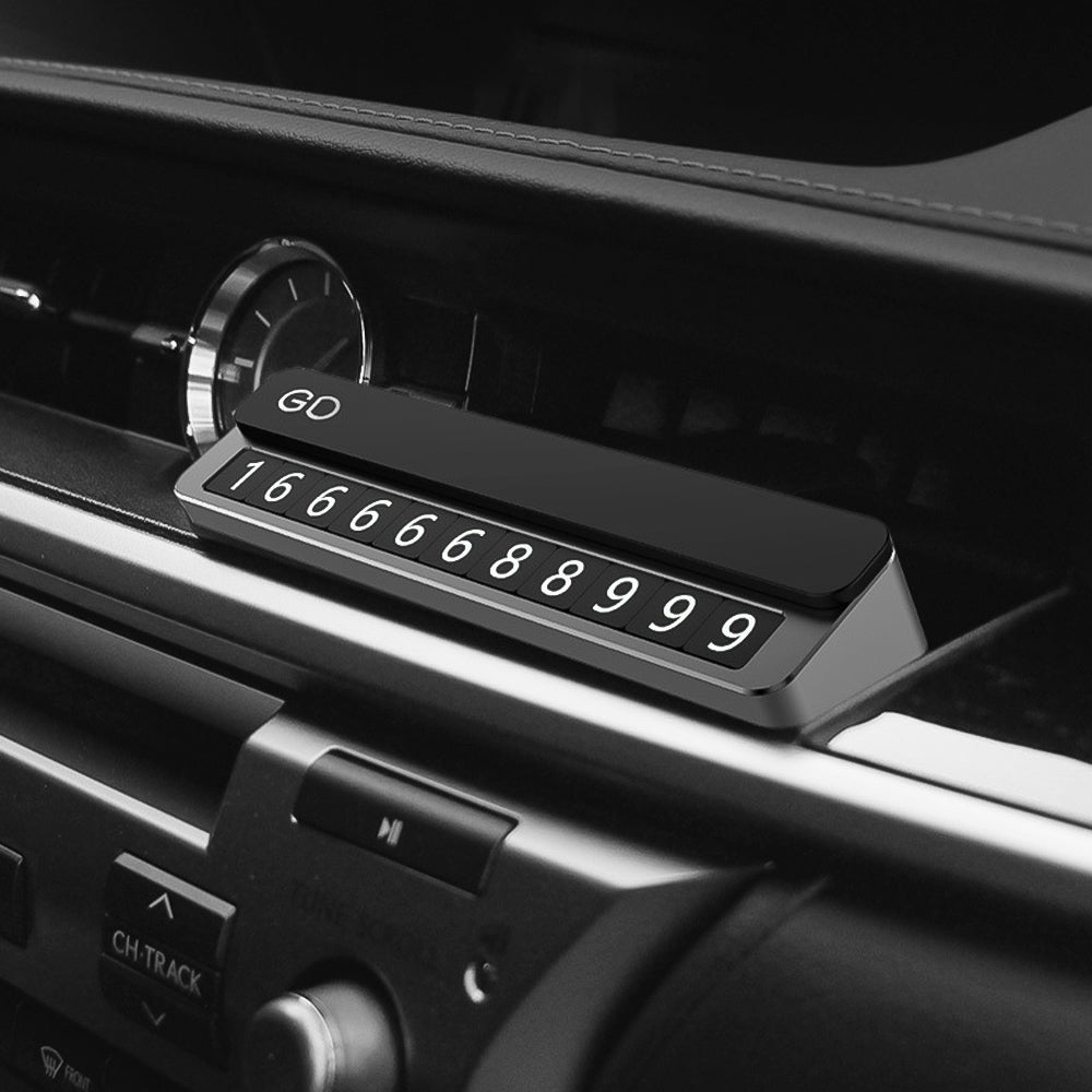 Metal Car Temporary Parking Card Telephone Number Holder