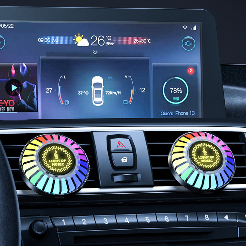 Auto RGB Neon El Interior Lights Music Rhythm Flash Lamp Sticker