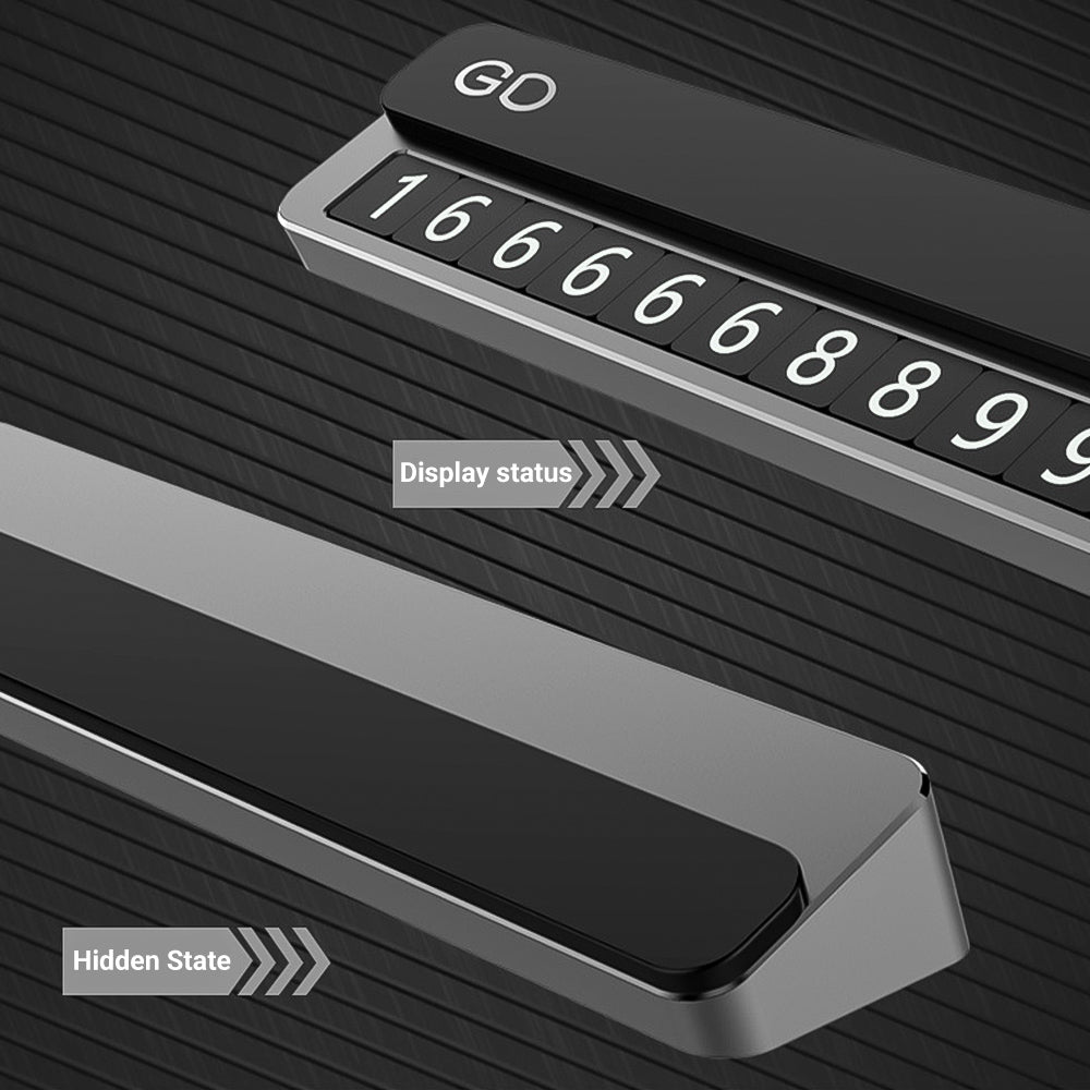Metal Car Temporary Parking Card Telephone Number Holder