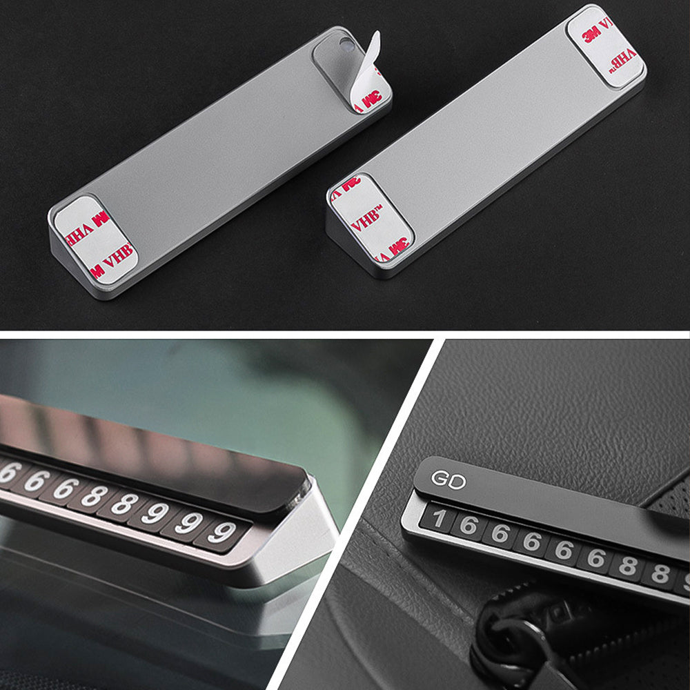 Metal Car Temporary Parking Card Telephone Number Holder