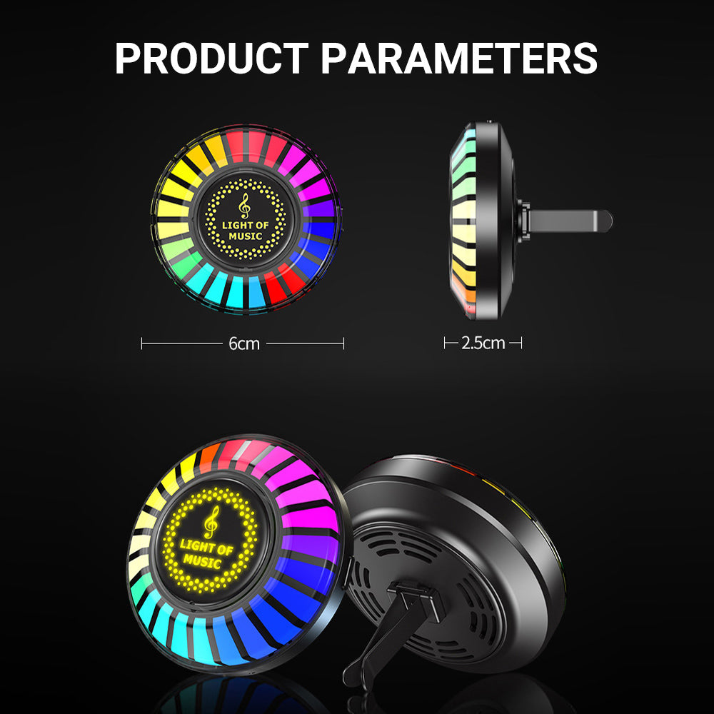 Auto RGB Neon El Interior Lights Music Rhythm Flash Lamp Sticker