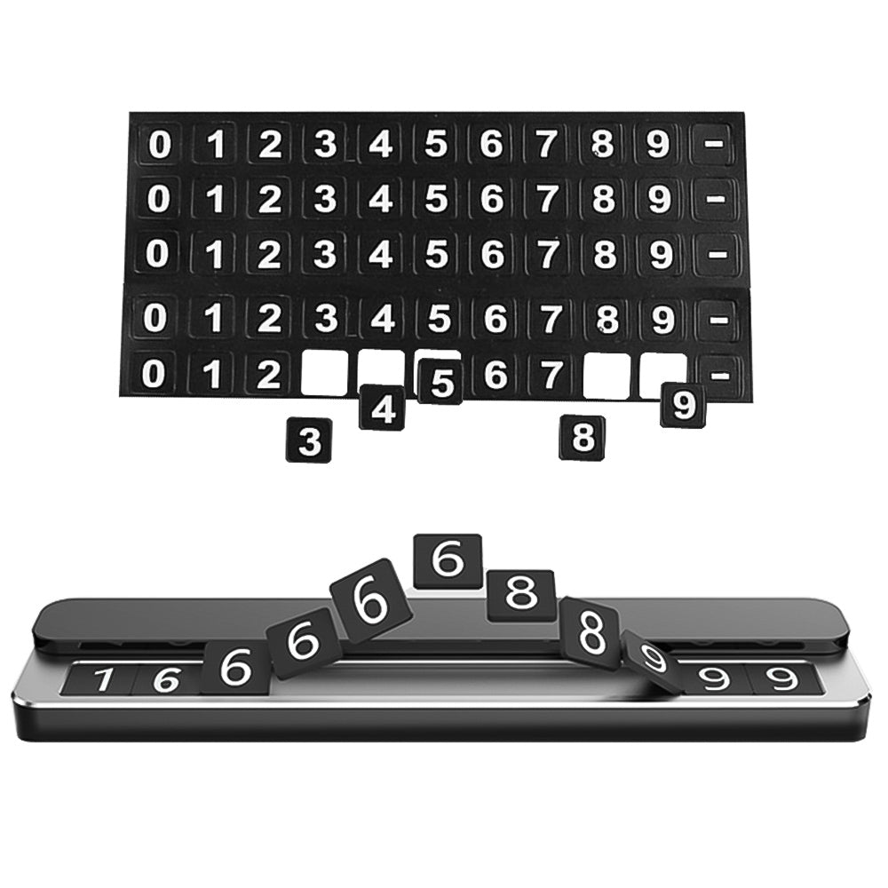 Metal Car Temporary Parking Card Telephone Number Holder