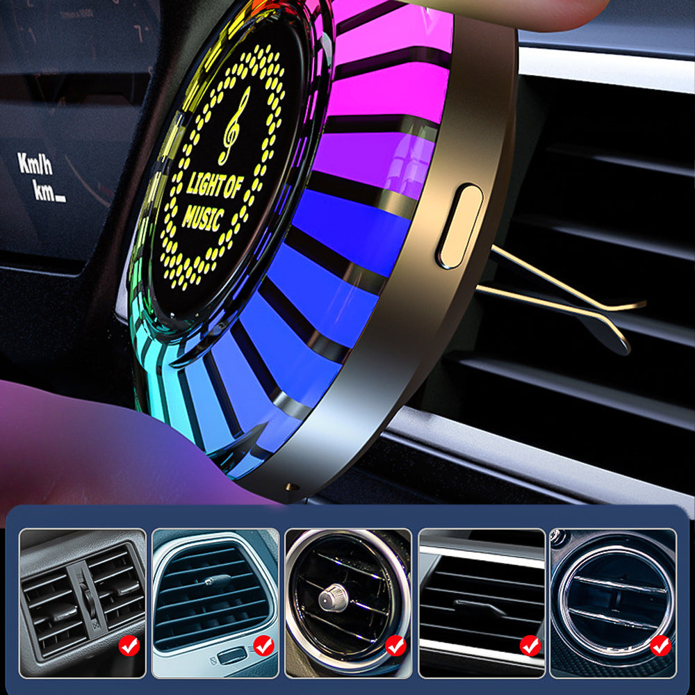 Auto RGB Neon El Interior Lights Music Rhythm Flash Lamp Sticker