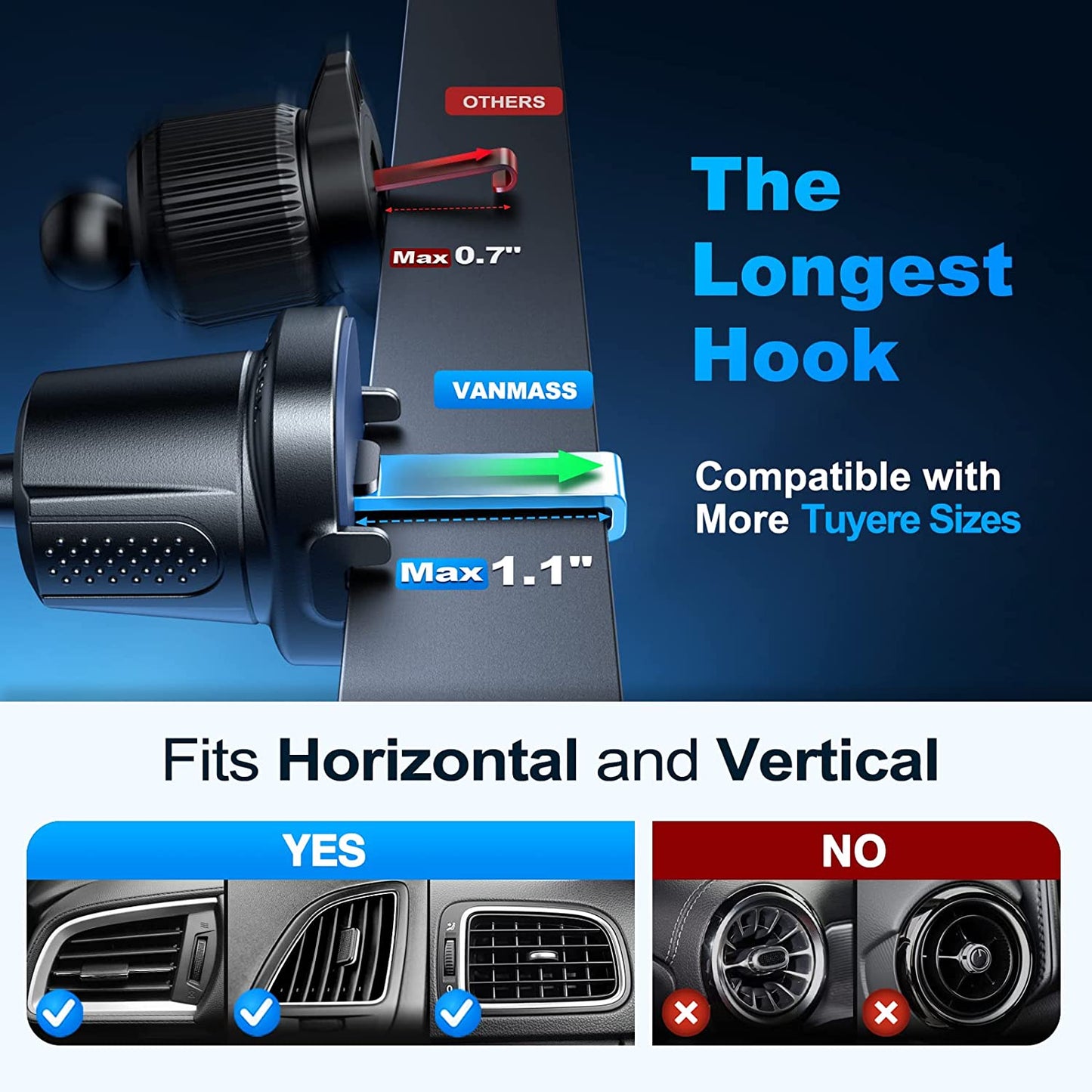 Cell Phone Holder Car Dash Windshield Air Vent Stand