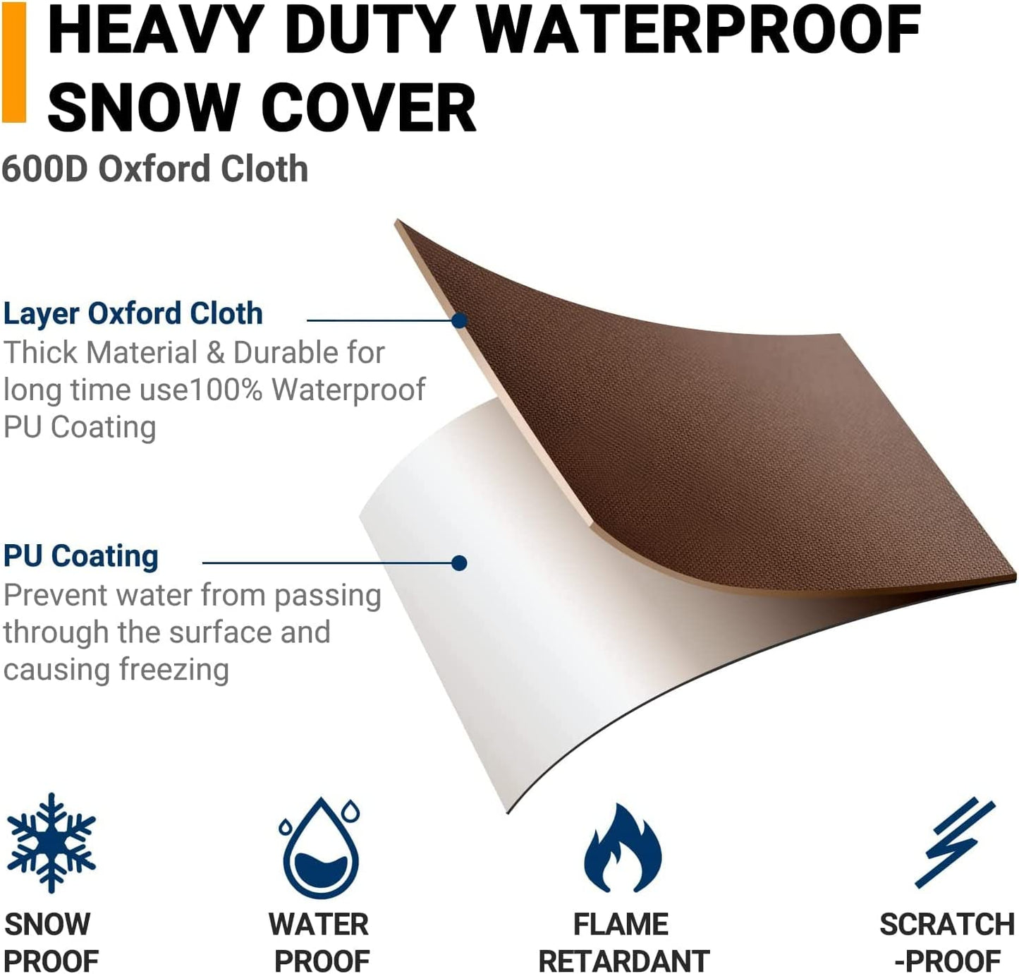 Car Windshield Cover for Ice and Snow 4-Layer Protection