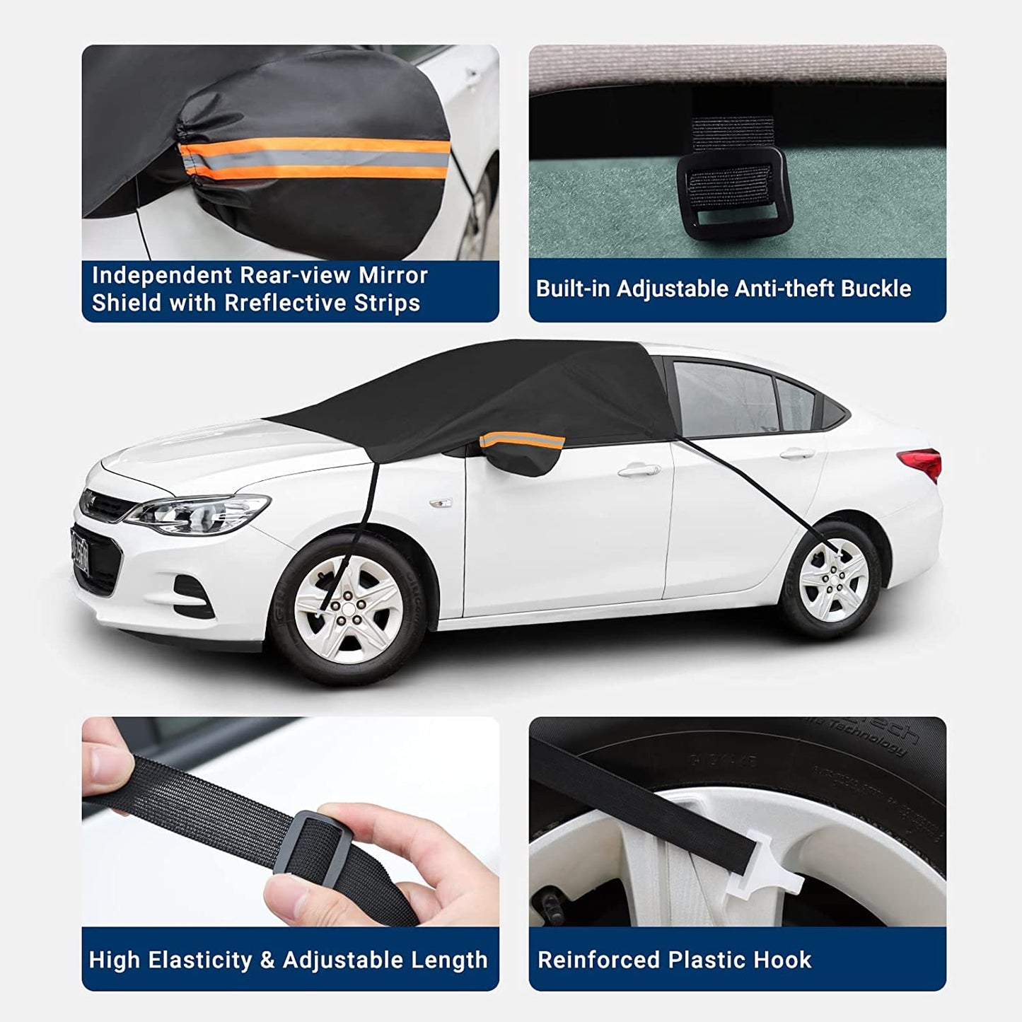 Car Windshield Cover for Ice and Snow 4-Layer Protection