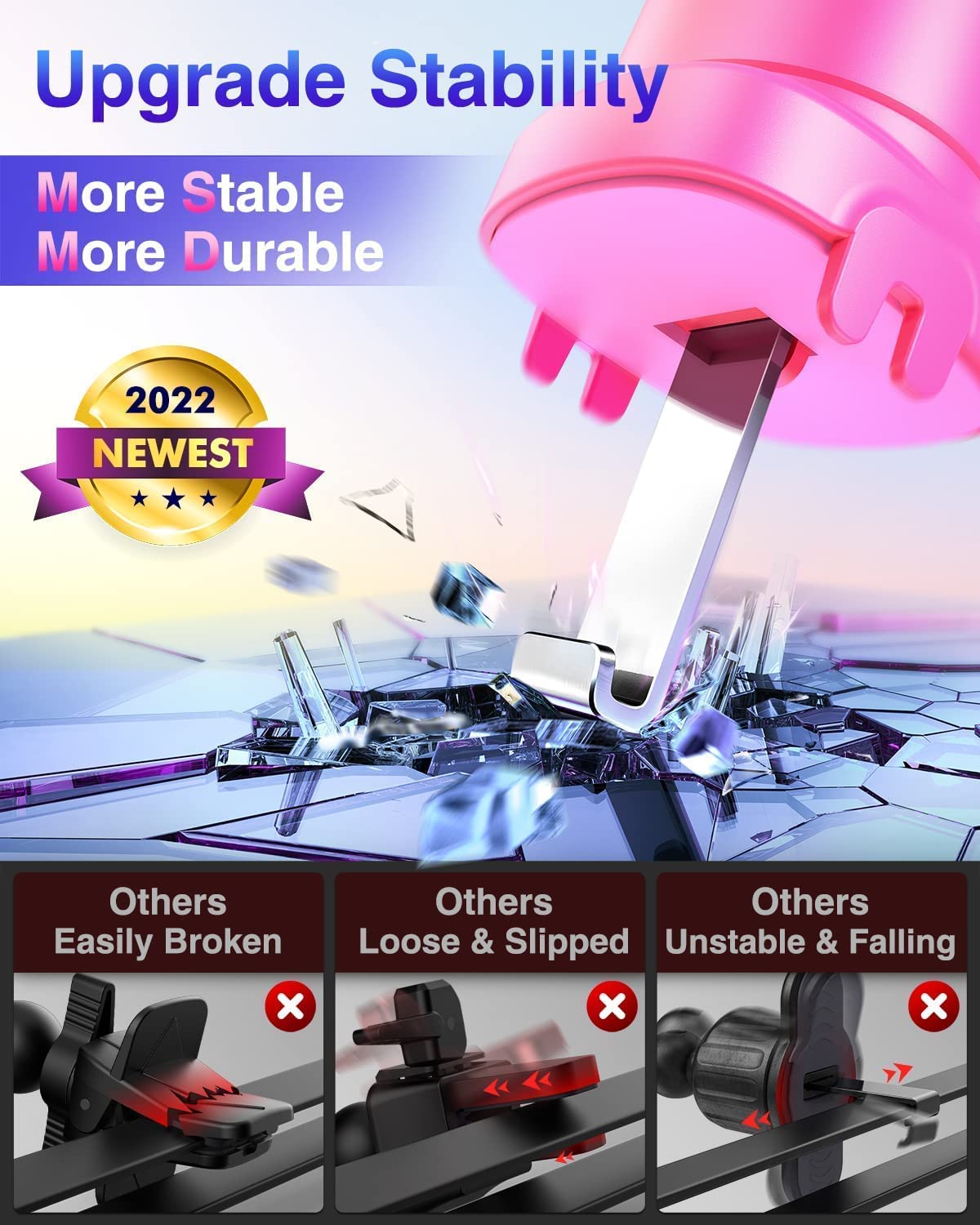 Cell Phone Holder Car Dash Windshield Air Vent Stand