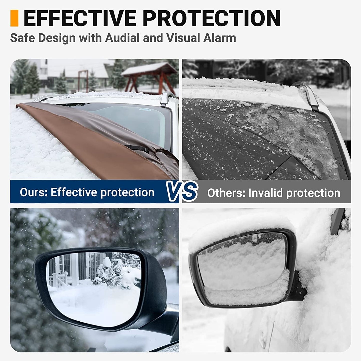 Car Windshield Cover for Ice and Snow 4-Layer Protection