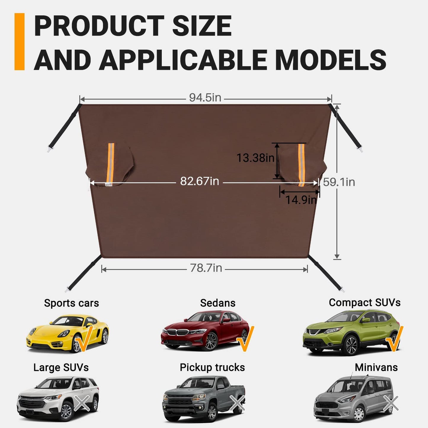Car Windshield Cover for Ice and Snow 4-Layer Protection