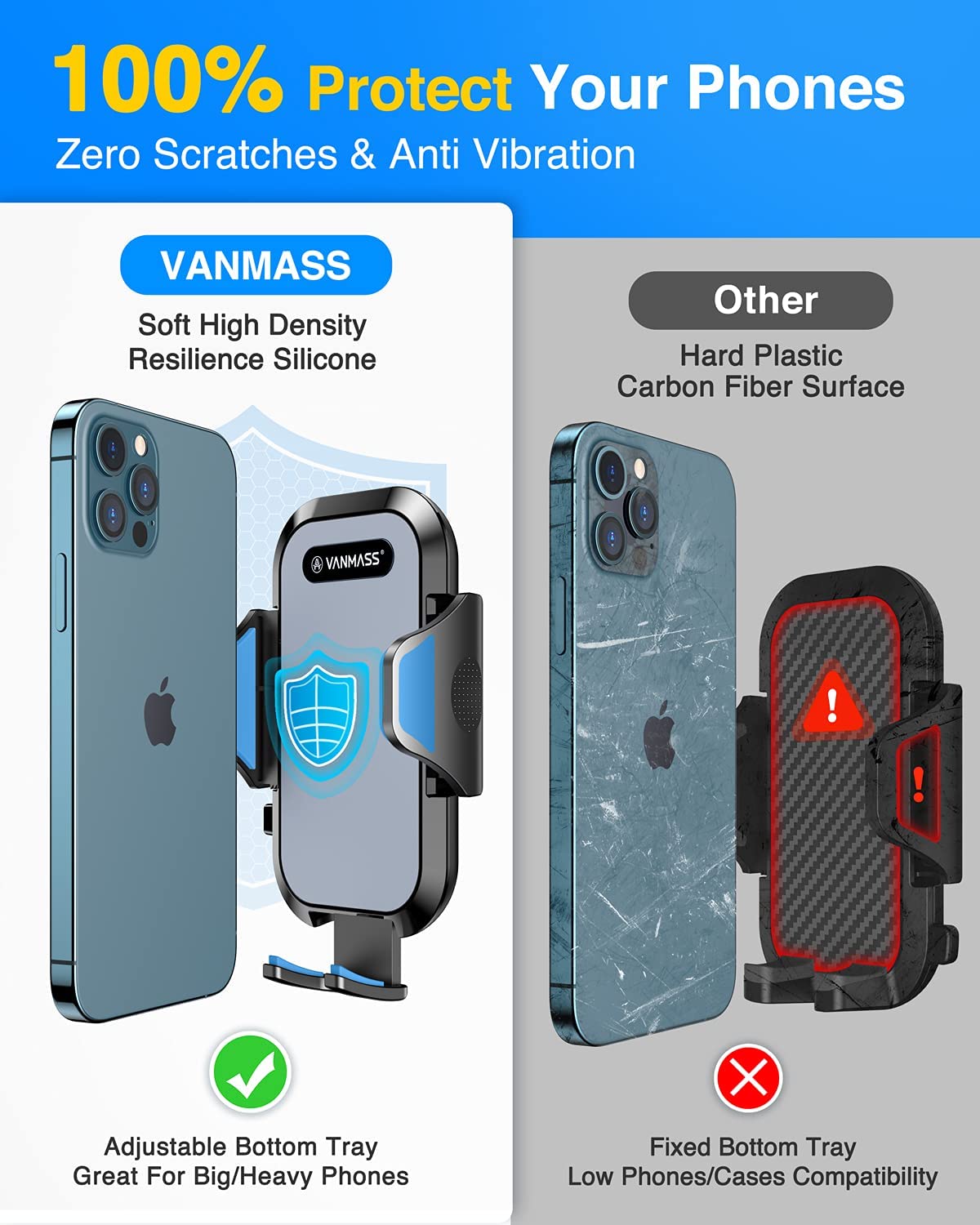 Cell Phone Holder Car Dash Windshield Air Vent Stand