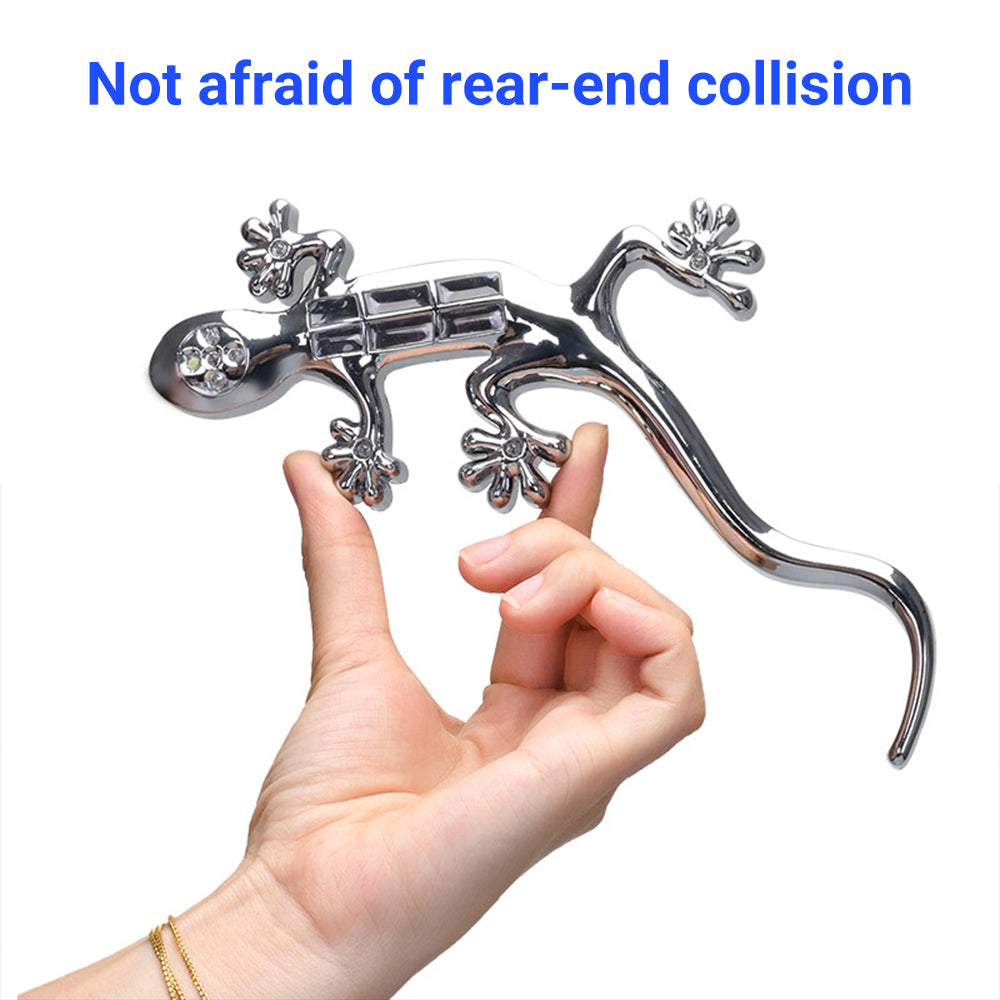 Gecko 8 LED Solar Power Flash Alarm Light Auto Sticker Decoration