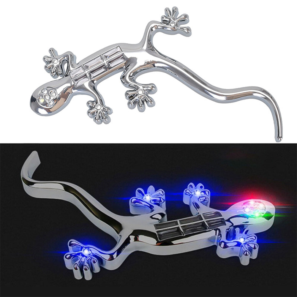 Gecko 8 LED Solar Power Flash Alarm Light Auto Sticker Decoration