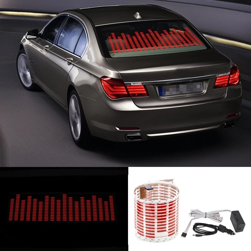 Auto RGB Neon El Interior Lights Music Rhythm Flash Lamp Sticker