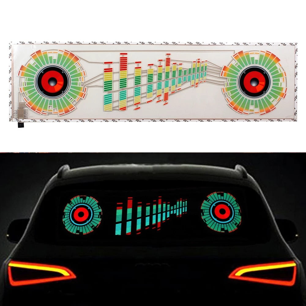 Auto RGB Neon El Interior Lights Music Rhythm Flash Lamp Sticker